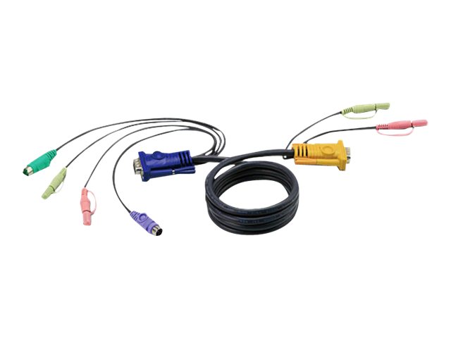 ATEN 2L-5305P - Tastatur- / Video- / Maus- / Audio-Kabel - 15 pin D-Sub (DB-15)
