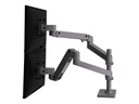 Ergotron LX Pro - Befestigungskit (Doppelarm) - modular - für 2 LCD-Displays - Aluminium - Dunkelgrau - Bildschirmgröße: bis zu 68,6 cm (bis zu 27 Zoll)