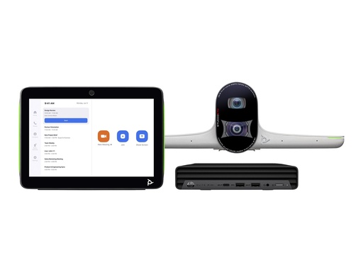 [9C924AA] Poly Studio Large Room Bundle - Für Zoom Rooms - Kit für Videokonferenzen (Poly Studio E70 Kamera, Poly TC10 Touchcontroller, HP Mini Conferencing PC)