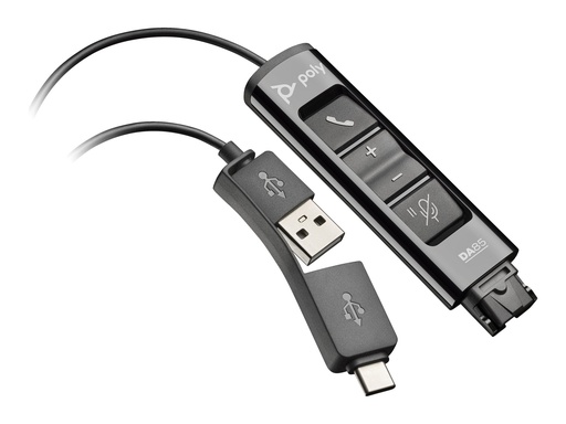 [786C7AA] Poly DA85 - Headset-Kabel - USB, 24 pin USB-C männlich zu Quick Disconnect männlich