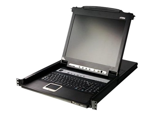 [CL5716N D] ATEN Slideaway CL5716N - KVM-Konsole mit KVM-Switch - 16 Anschlüsse - PS/2, USB - German QWERTZ - 48.3 cm (19")